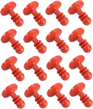 KESYOO 16pcs Plastic Cap Camping Protector Sun Shade Tent Plastic Anti-stab Case Camping Cap Awning Rod Case Lighting Guard Hiking Hat Tent Pole Support Red