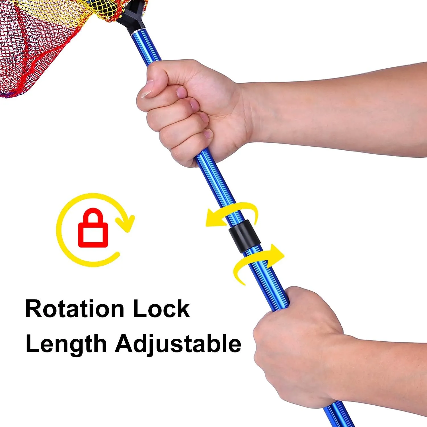 Kids Fishing Net - Telescoping Bait, Minnow, and Butterfly Net With 11.4" Depth, Handle Extends to 30" for Easy Catch and Release