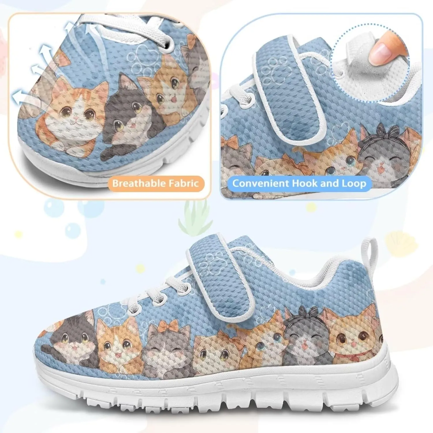 Kids Tennis Gym Shoes Slip On Sneakers Comfy Running Athletic Shoes