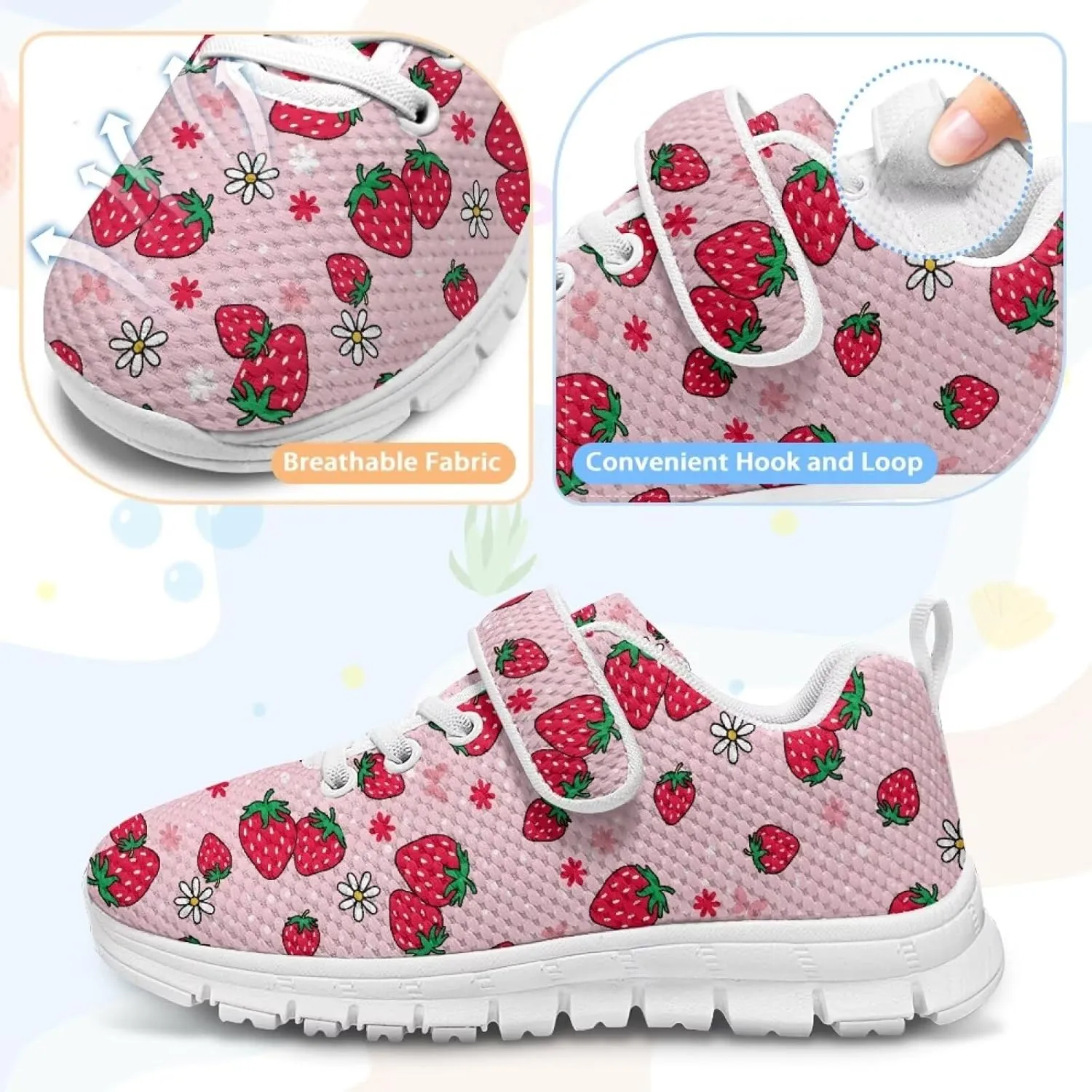 Kids Tennis Gym Shoes Slip On Sneakers Comfy Running Athletic Shoes