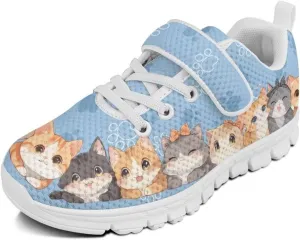 Kids Tennis Gym Shoes Slip On Sneakers Comfy Running Athletic Shoes