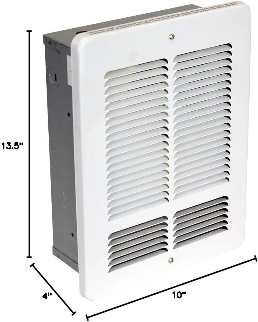 KING W1215-W W Series Wall Heater, 1500W / 120V, White