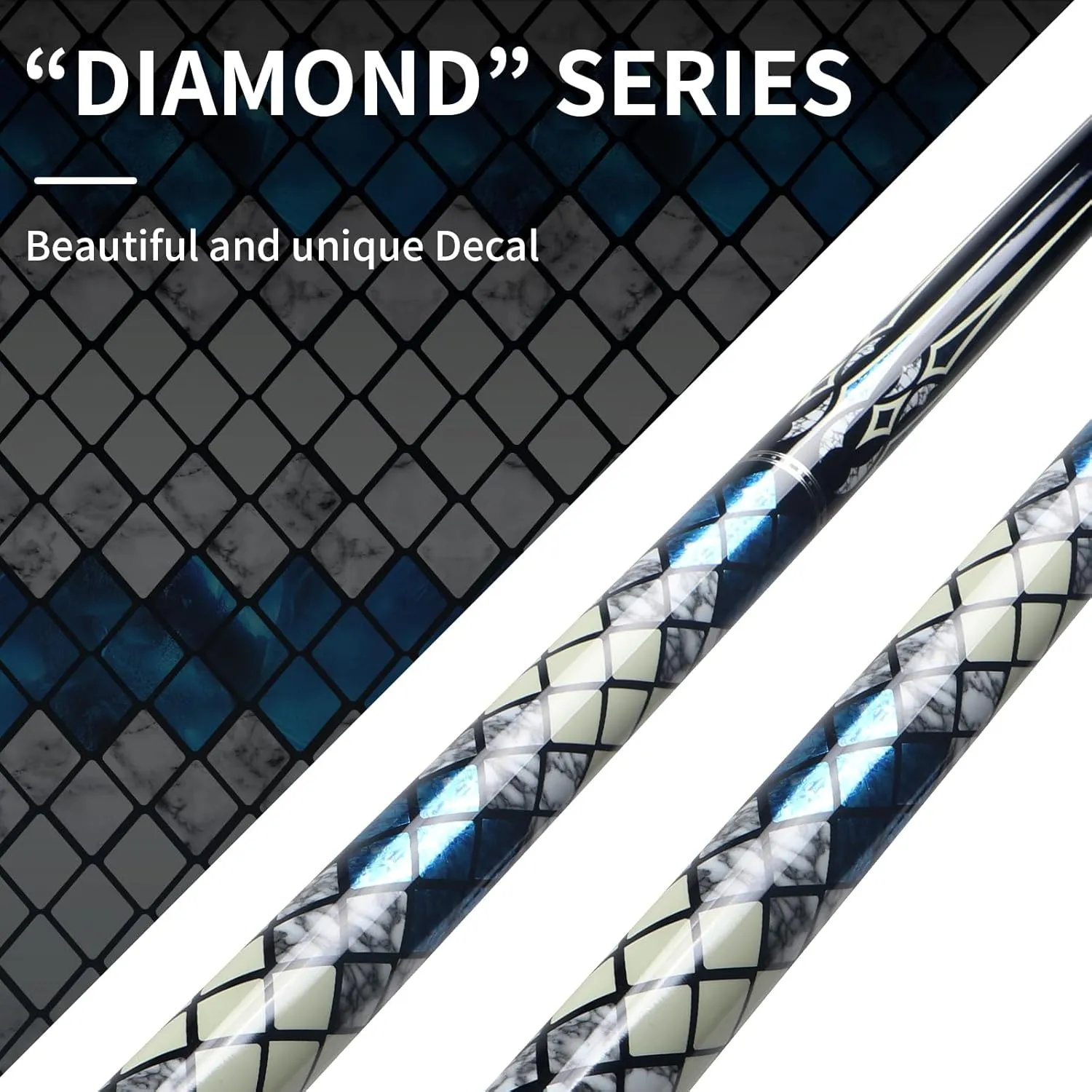 Kmise Professional Pool Cue Stick - Canadian Maple Pool Sticks with Low Deflection Shaft and Telescopic Carbon Fiber Extension, Set Comes with Leather Cue Case