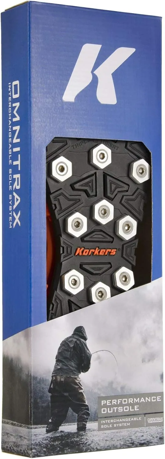 Korkers OmniTrax v3.0 Interchangeable Sole - Triple Threat Aluminum Hex Disc