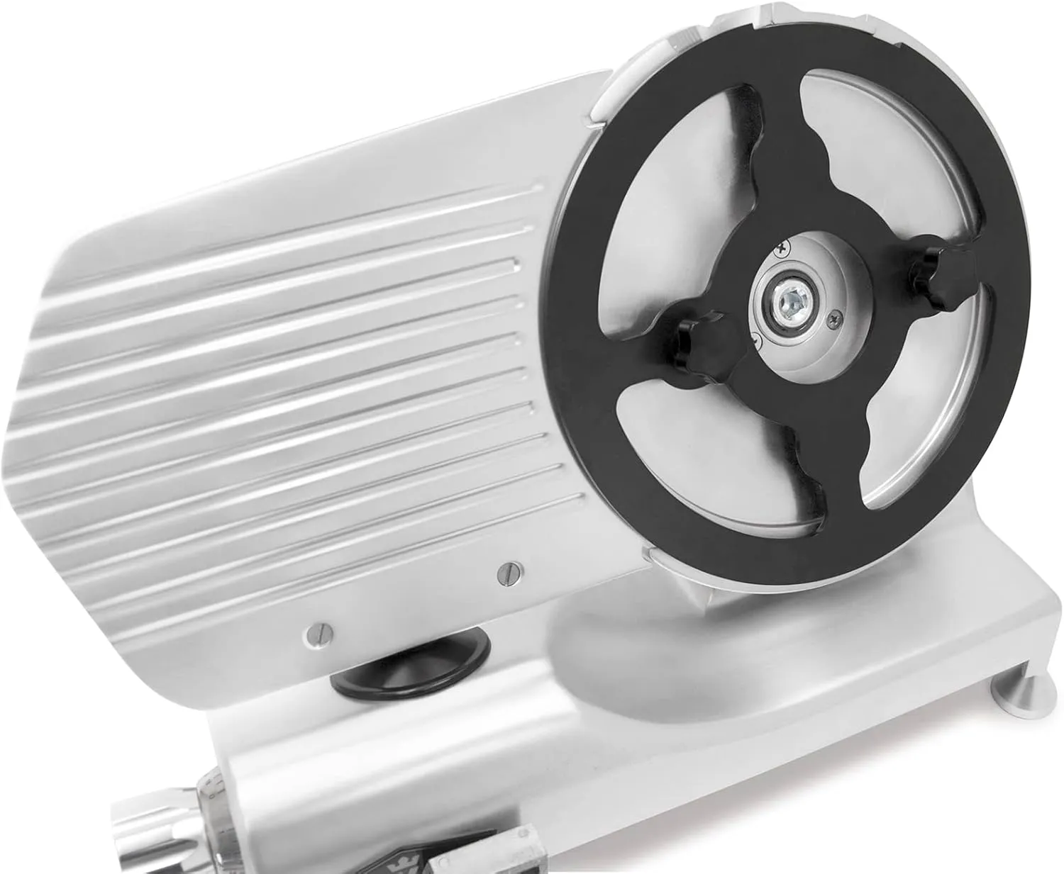 KWS Metal Collection MS-10DT Commercial 320W 10-Inch Meat Slicer Anodized Aluminum Base with Teflon Blade   Blade Removal Tool, Frozen Meat/Cheese/Food Slicer Quiet [ ETL, NSF Certified ]