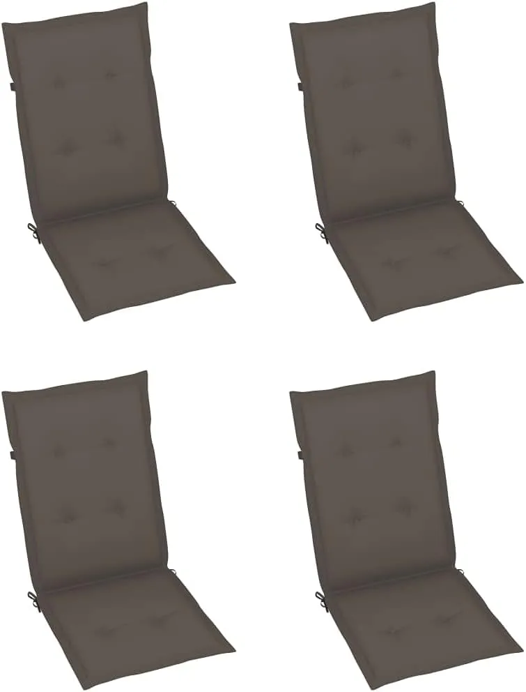 Lawn Char,All Weather Poly Adirondack Chairs,stemmed Adirondack Chair,Patio Reclining Chairs 4 pcs with Cushions Solid Acacia WoodFor Gardens, patios, Balconies