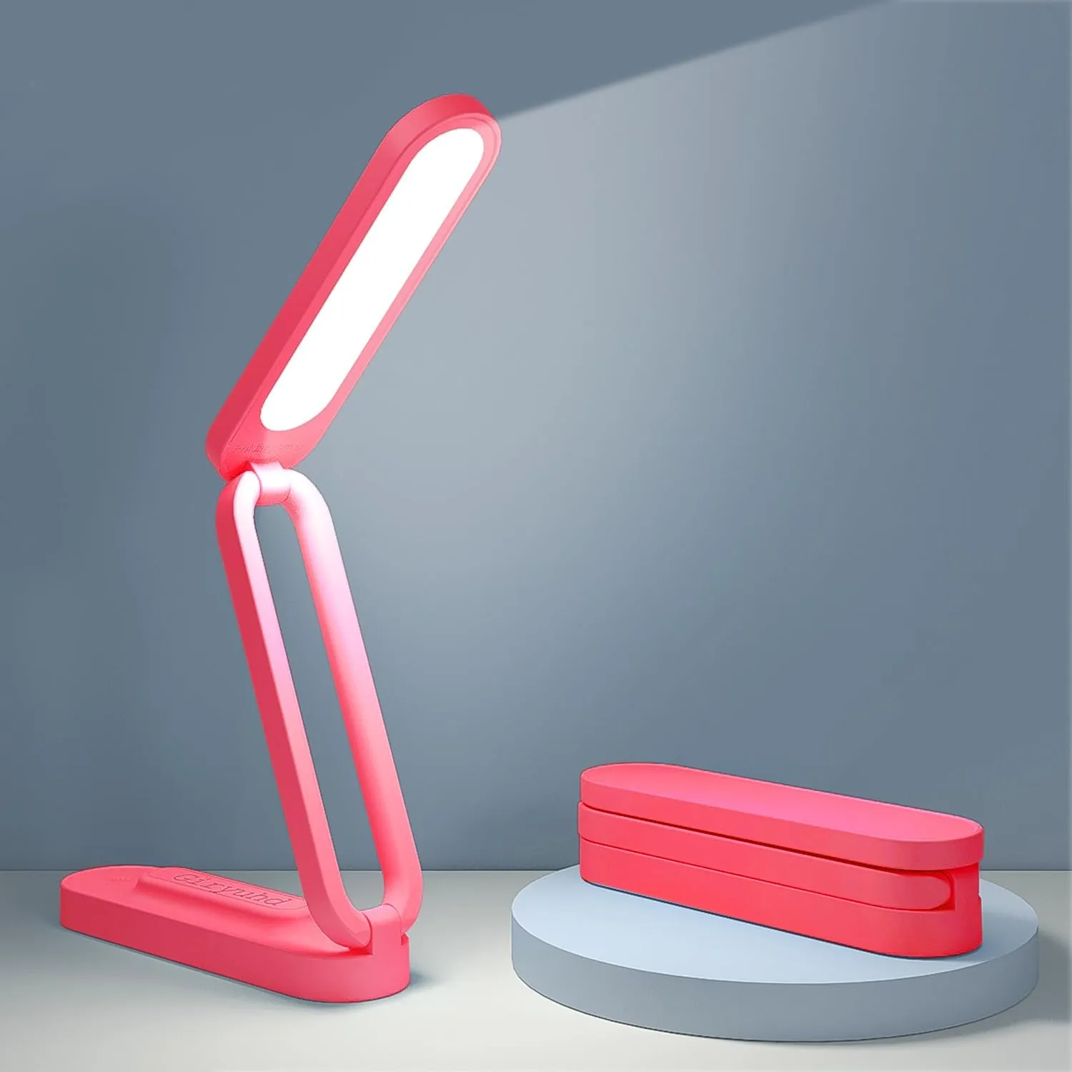 LED Desk Lamp for Office Home & Battery Operated Lamp Rechargeable Lamp Foldable & Portable Light, LED Desk Light Strip, 3 Brightness Dimmable Small Desk Lamp Wireless Reading Lamp