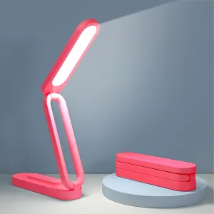 LED Desk Lamp for Office Home & Battery Operated Lamp Rechargeable Lamp Foldable & Portable Light, LED Desk Light Strip, 3 Brightness Dimmable Small Desk Lamp Wireless Reading Lamp