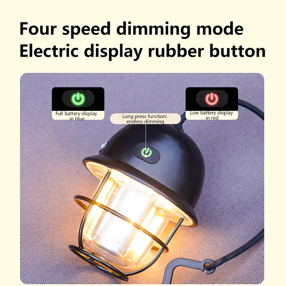 LED Lantern Vintage Portable Camping Tent Hanging  Light LY14