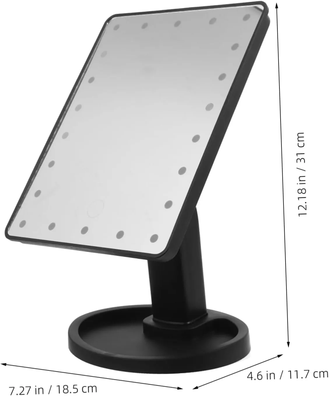 Led Makeup Mirror Touch Screen 20 Lights 330 Rotating Portable Vanity Mirror for Cosmetics