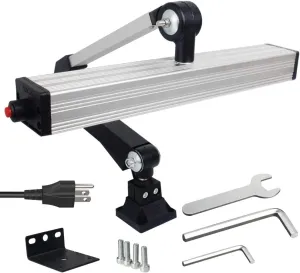 Led Work Light 24W 20in Long Arm Aluminum Alloy Waterproof Table Lamp for Machine Tool CNC Lathe Drilling Machine, US Plug