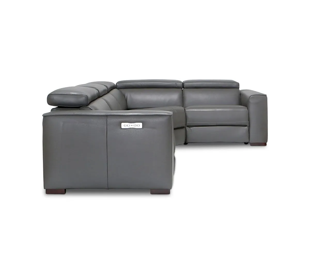Lewen Leather Power Reclining Sectional