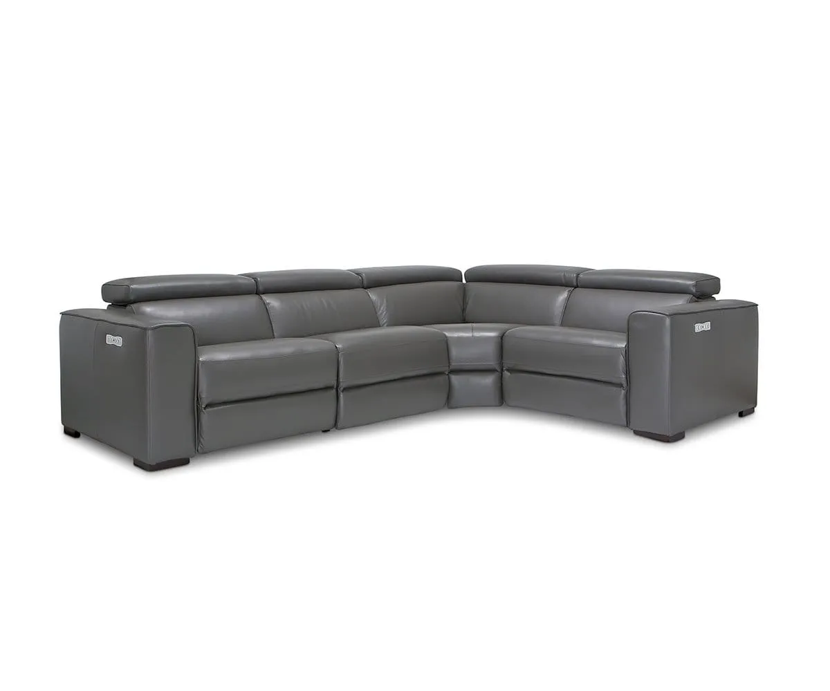 Lewen Leather Power Reclining Sectional