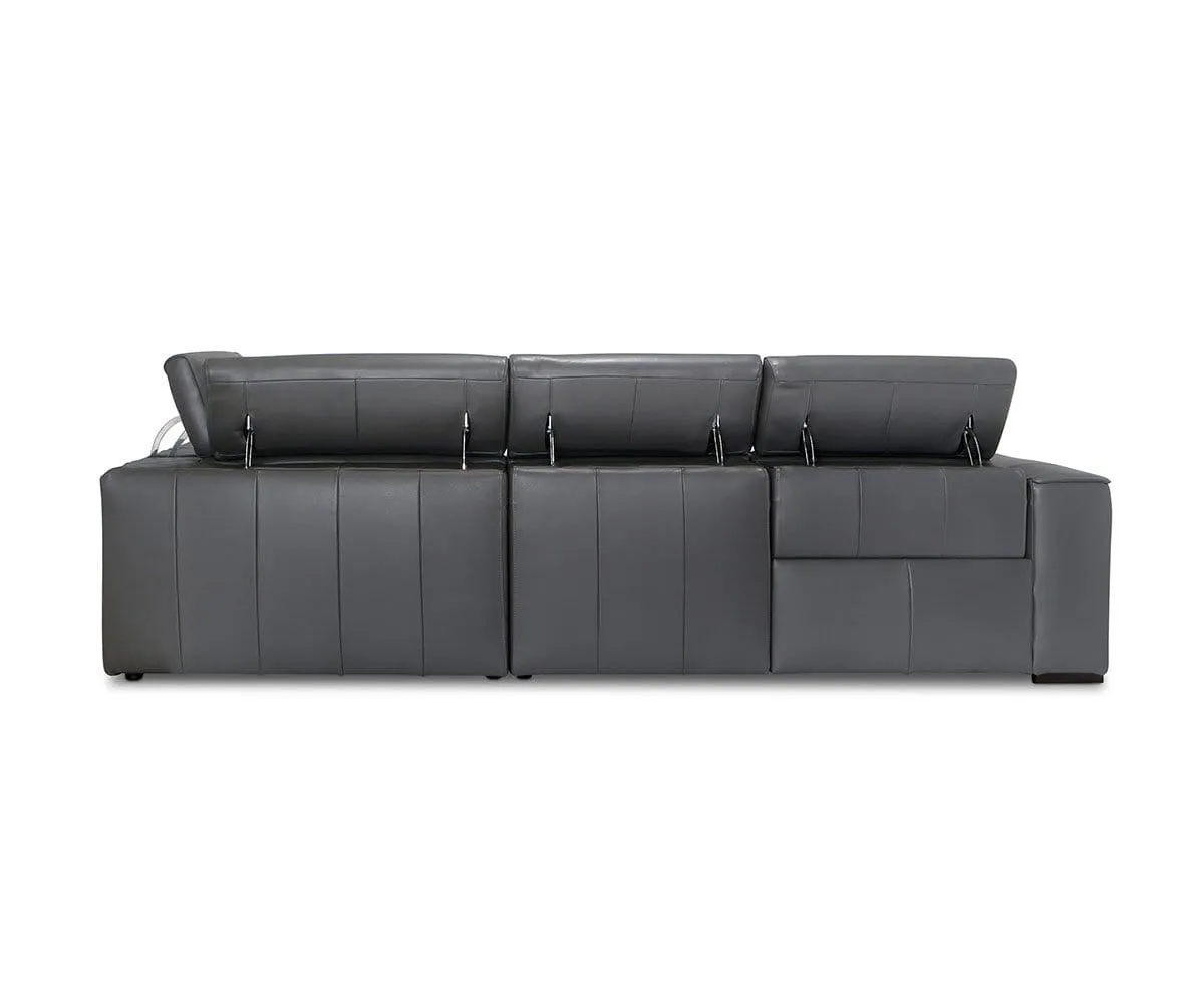 Lewen Leather Power Reclining Sectional