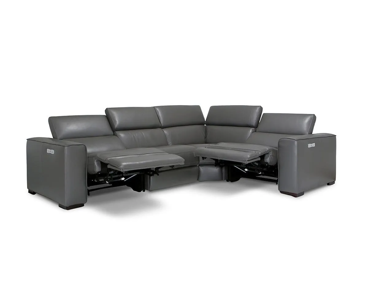 Lewen Leather Power Reclining Sectional