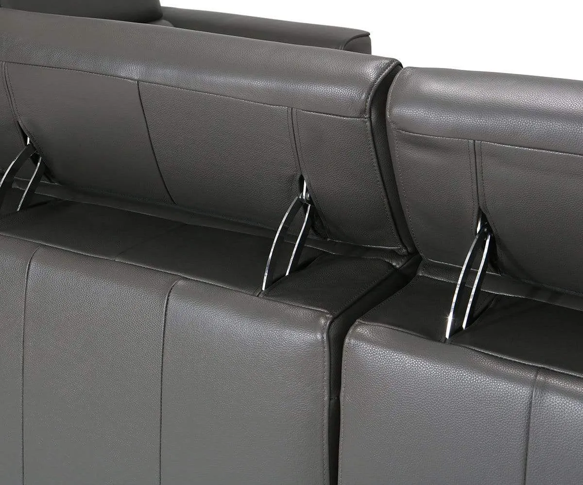 Lewen Leather Power Reclining Sectional
