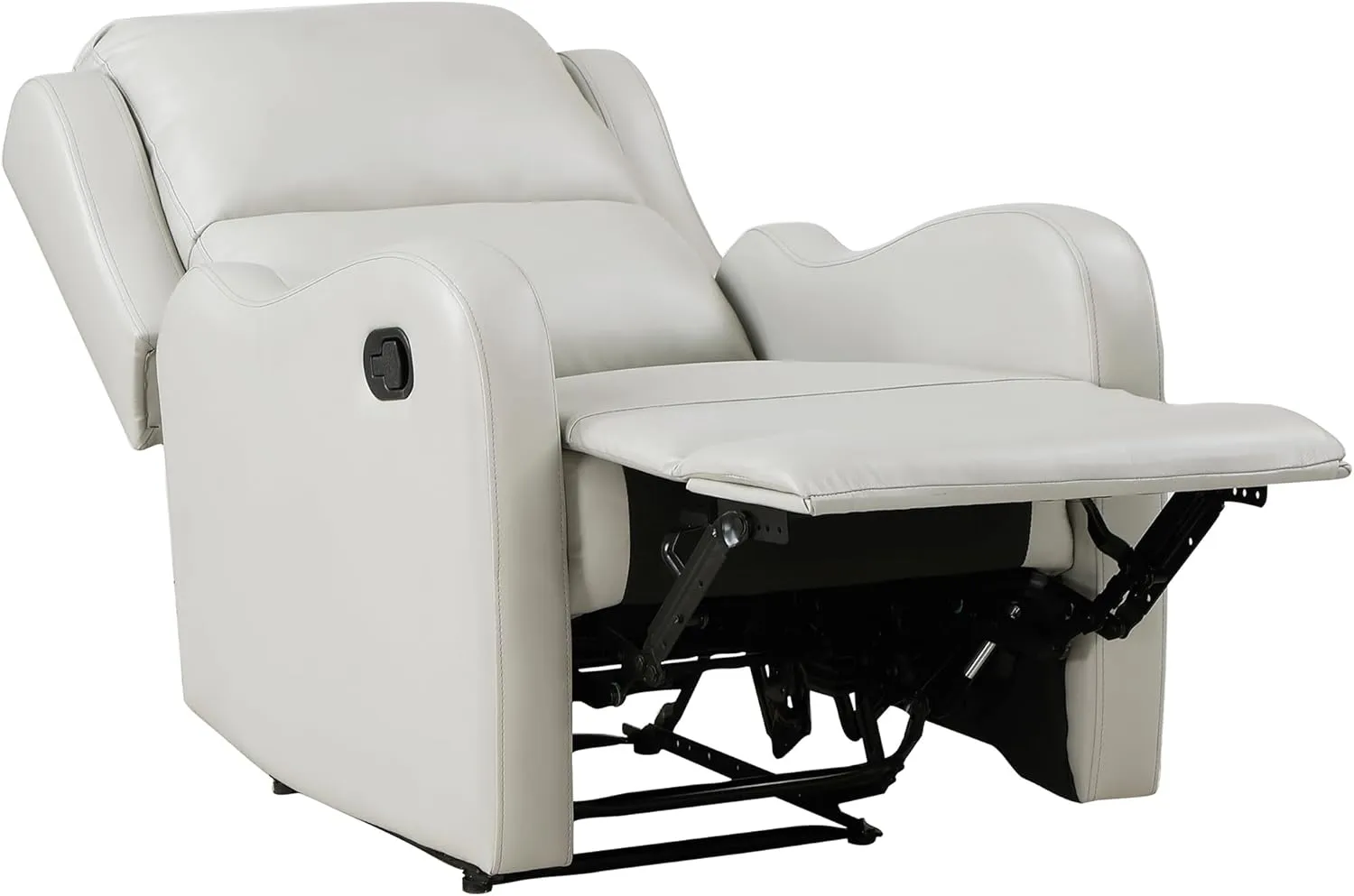 Lexicon Manual Recliner Chair, Reclining Sofa Chair, Home Theater Seating, Wall Hugger, Manual Recliner for Living Room/Office/Apartment, Easy Assembly, Taupe Faux Leather