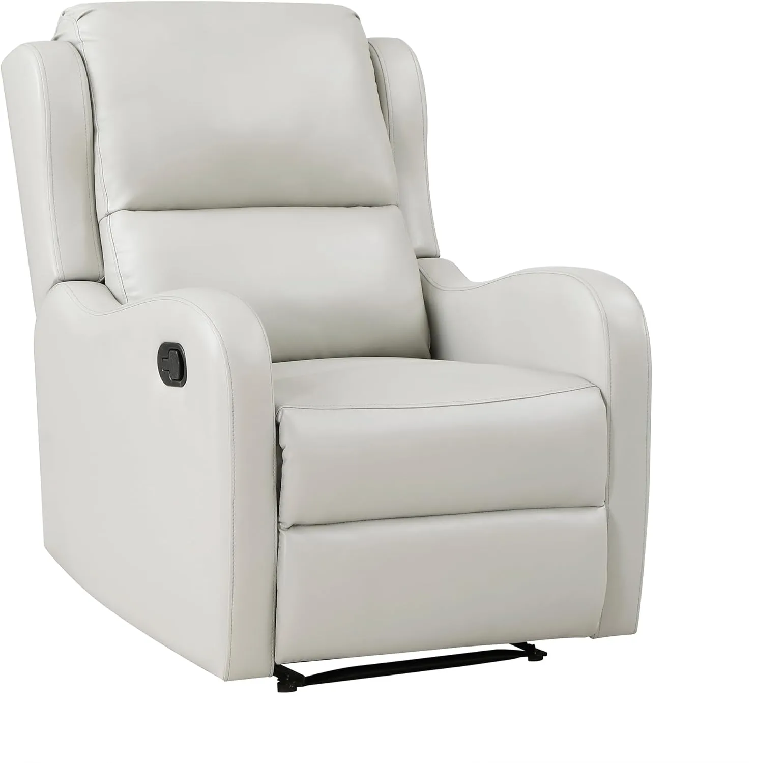 Lexicon Manual Recliner Chair, Reclining Sofa Chair, Home Theater Seating, Wall Hugger, Manual Recliner for Living Room/Office/Apartment, Easy Assembly, Taupe Faux Leather