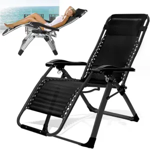 Lightweight Camping Chair,Reclining Camping Chairs with Headrest,Aluminum Zero Gravity Chairs,Adjustable Backrest,Portable Folding Garden Chairs,Deck Chairs for Adults,B