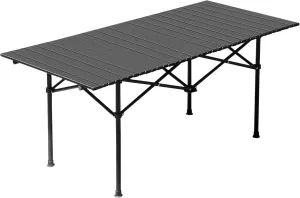 Lightweight Camping Table, Compact and Easy to Carry Camp Tables, Made of Foldable Carbon Steel, Beach Tables Side Table for Outdoor Adventures and Picnics 37.4" L x 21.7" W x 20" H (Black)