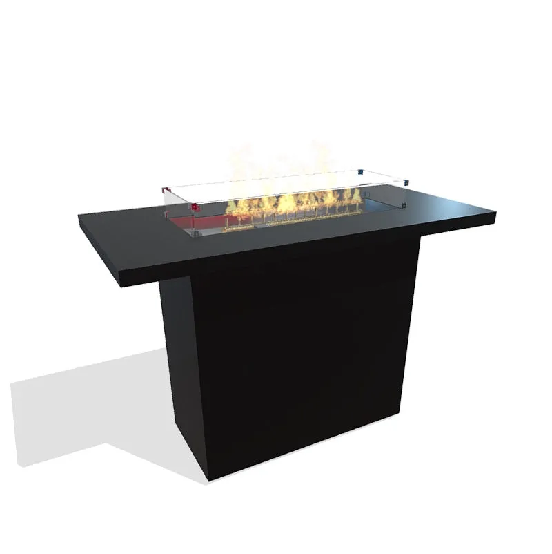 Lineo Bar Fire Table (Tabletop) - Aluminum
