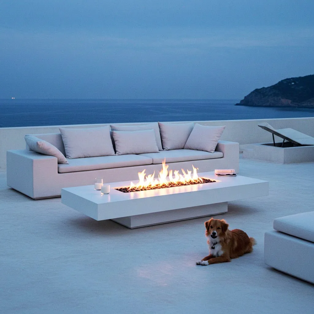 Lineo Bold Fire Table (Tabletop) - Aluminum