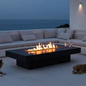 Lineo Bold Fire Table (Tabletop) - Aluminum