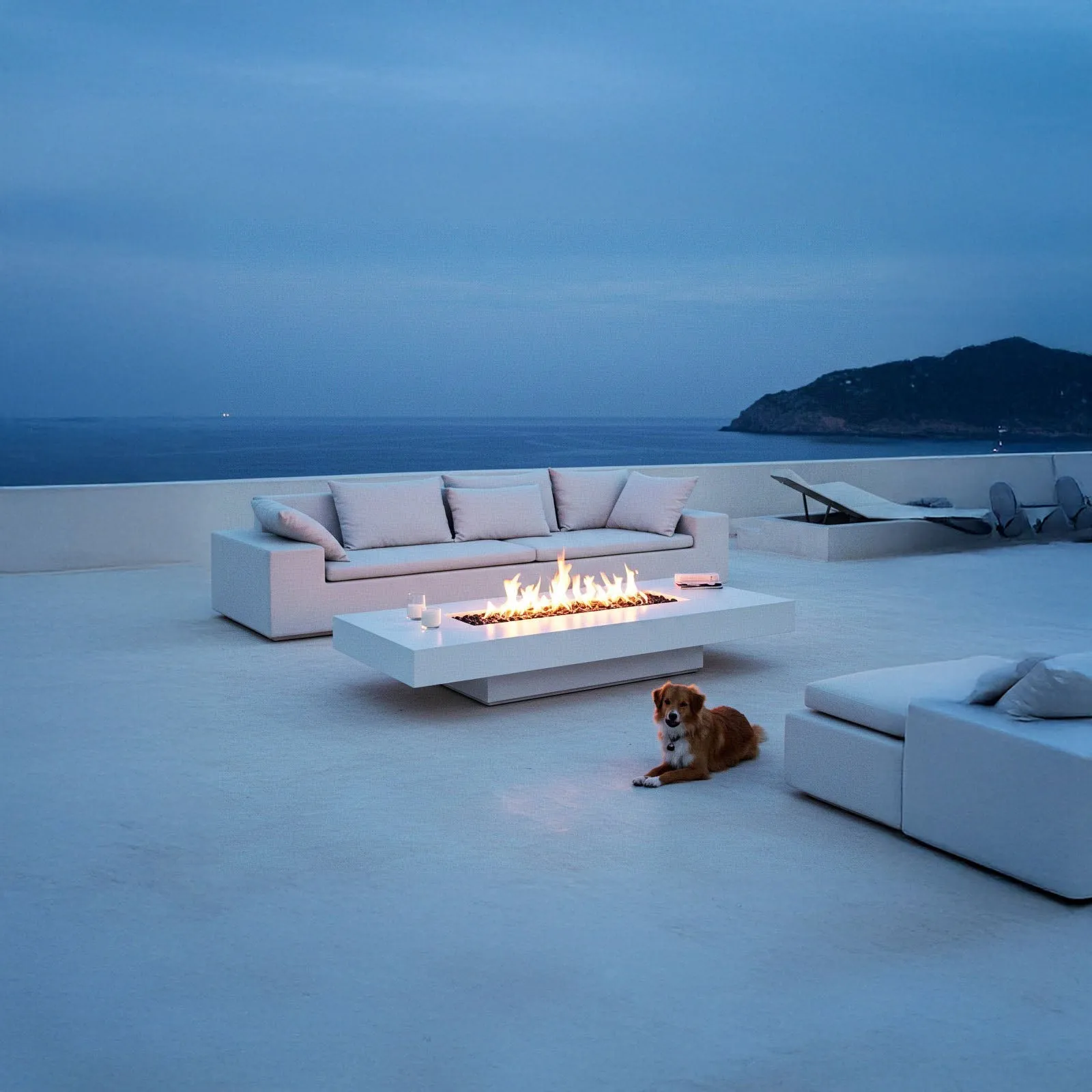 Lineo Bold Fire Table (Tabletop) - Aluminum