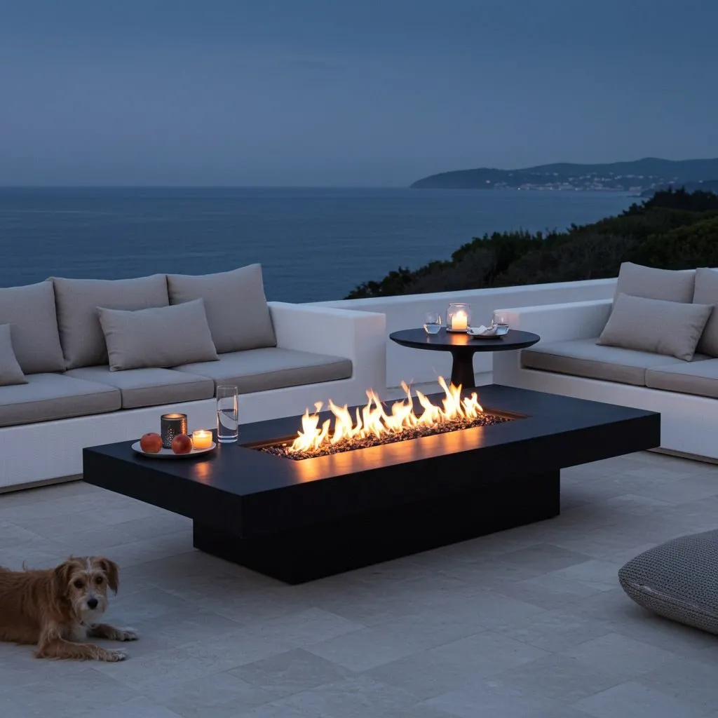 Lineo Bold Fire Table (Tabletop) - Aluminum