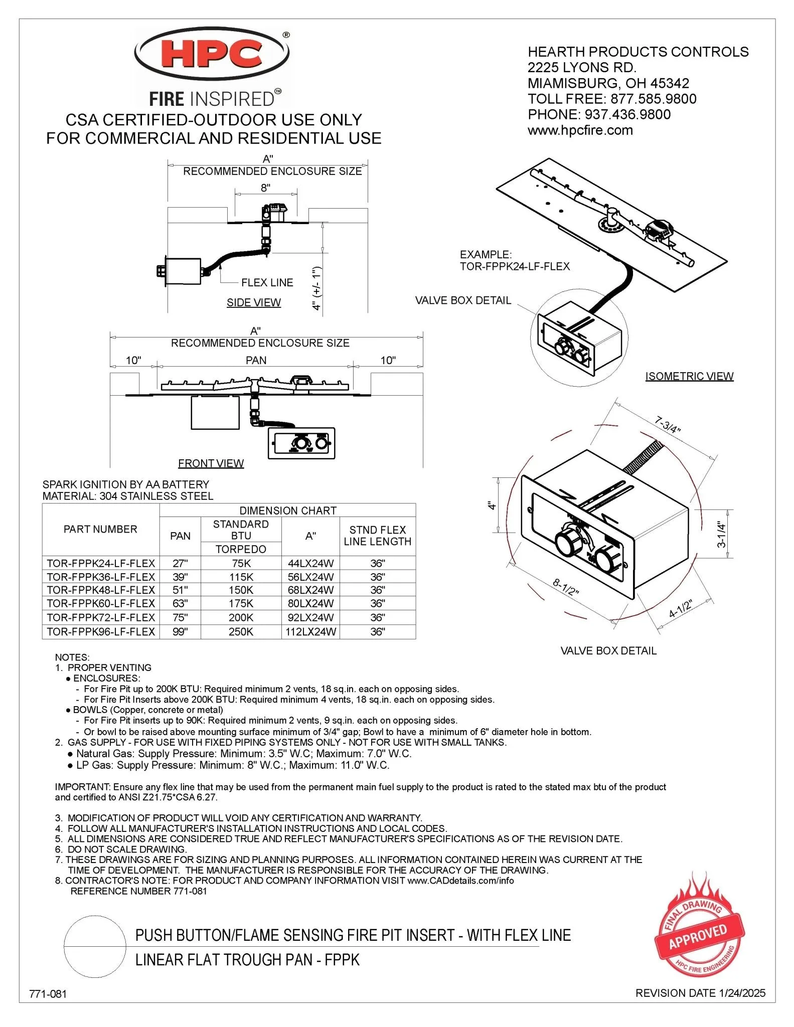 Lineo Fire Pit Table TK - Aluminum