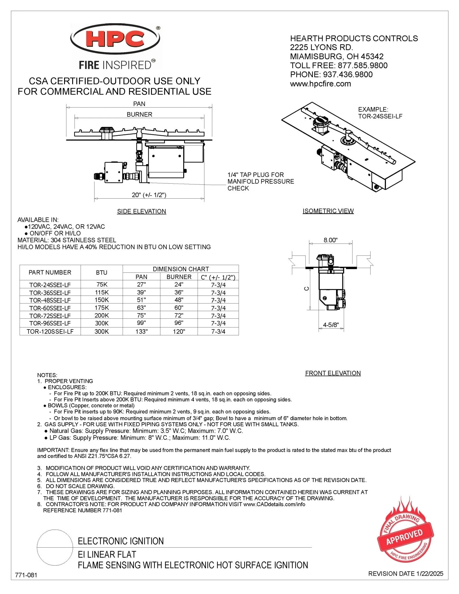 Lineo Fire Pit Table TK - Aluminum