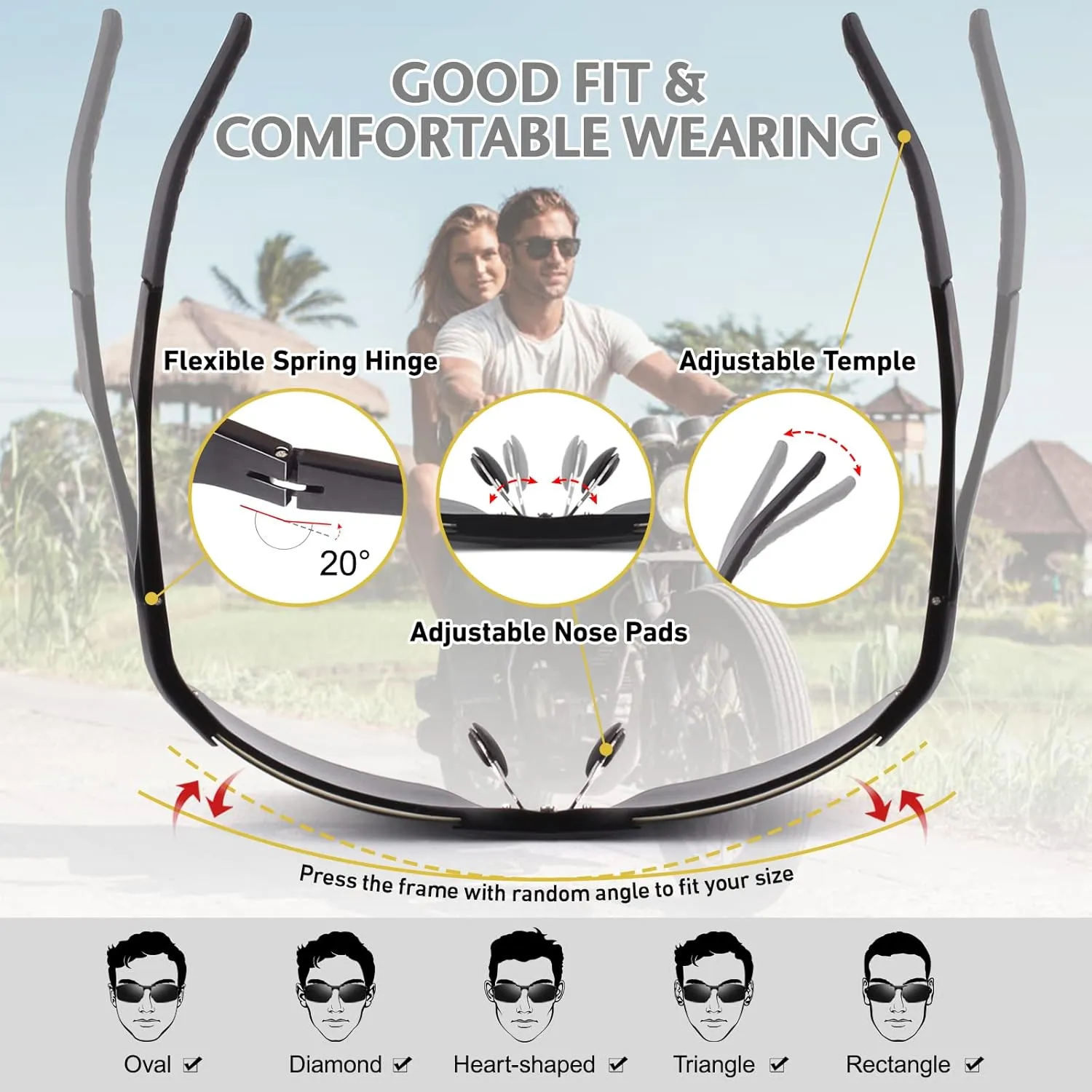 LINVO Polarized Sunglasses Men Sports Ultralight Al-Mg UV400 Protection Driving Fishing Sun Glasses
