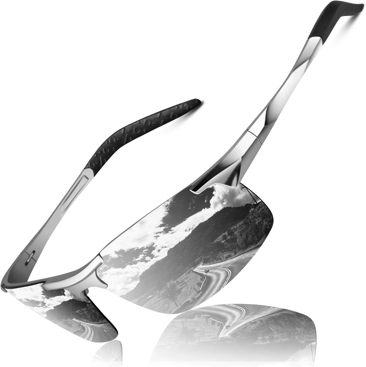 LINVO Polarized Sunglasses Men Sports Ultralight Al-Mg UV400 Protection Driving Fishing Sun Glasses