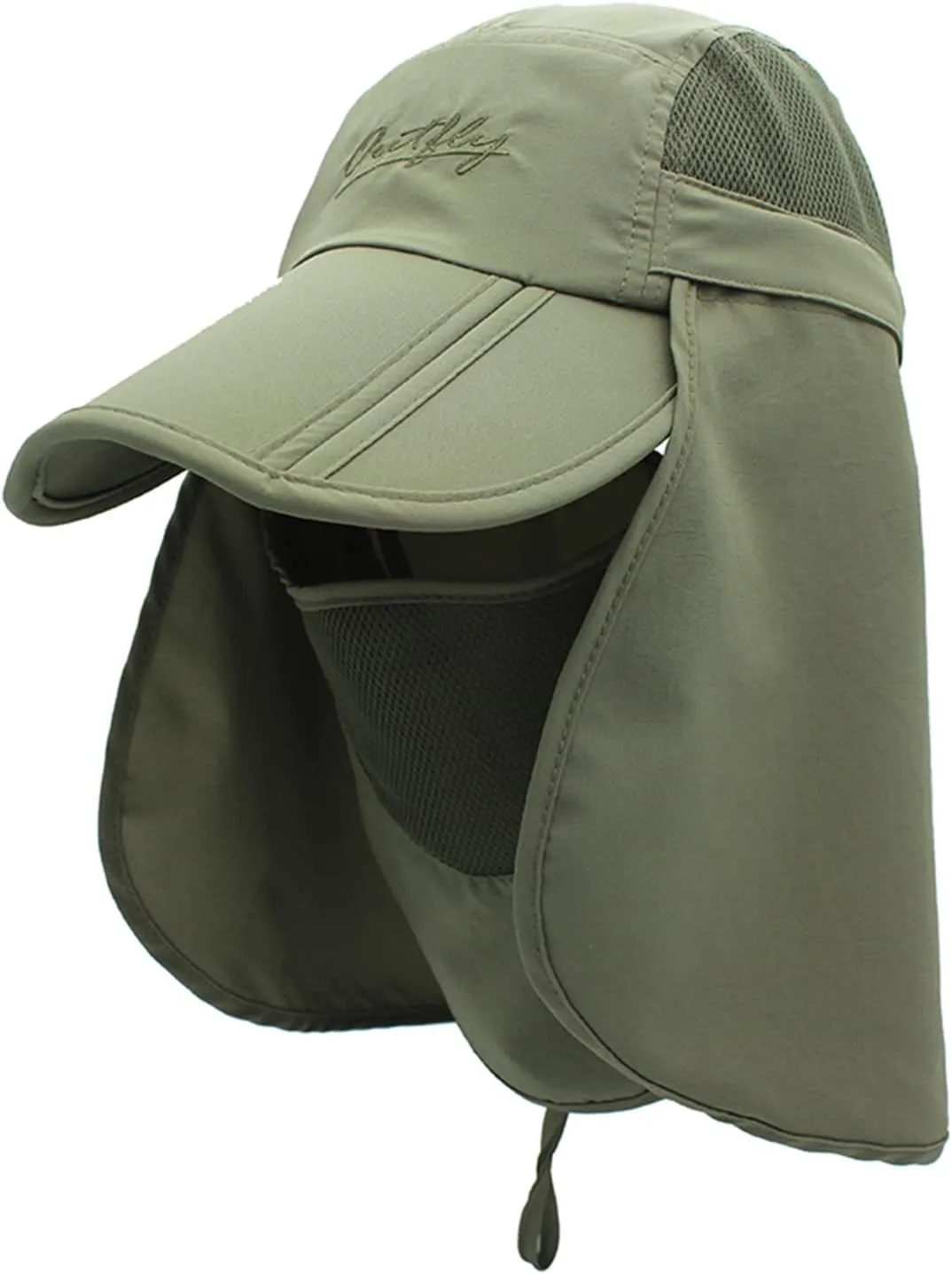 LLmoway Mens Womens Kids Sun Protection Fishing Hat Safari Flap Cap Quick Dry