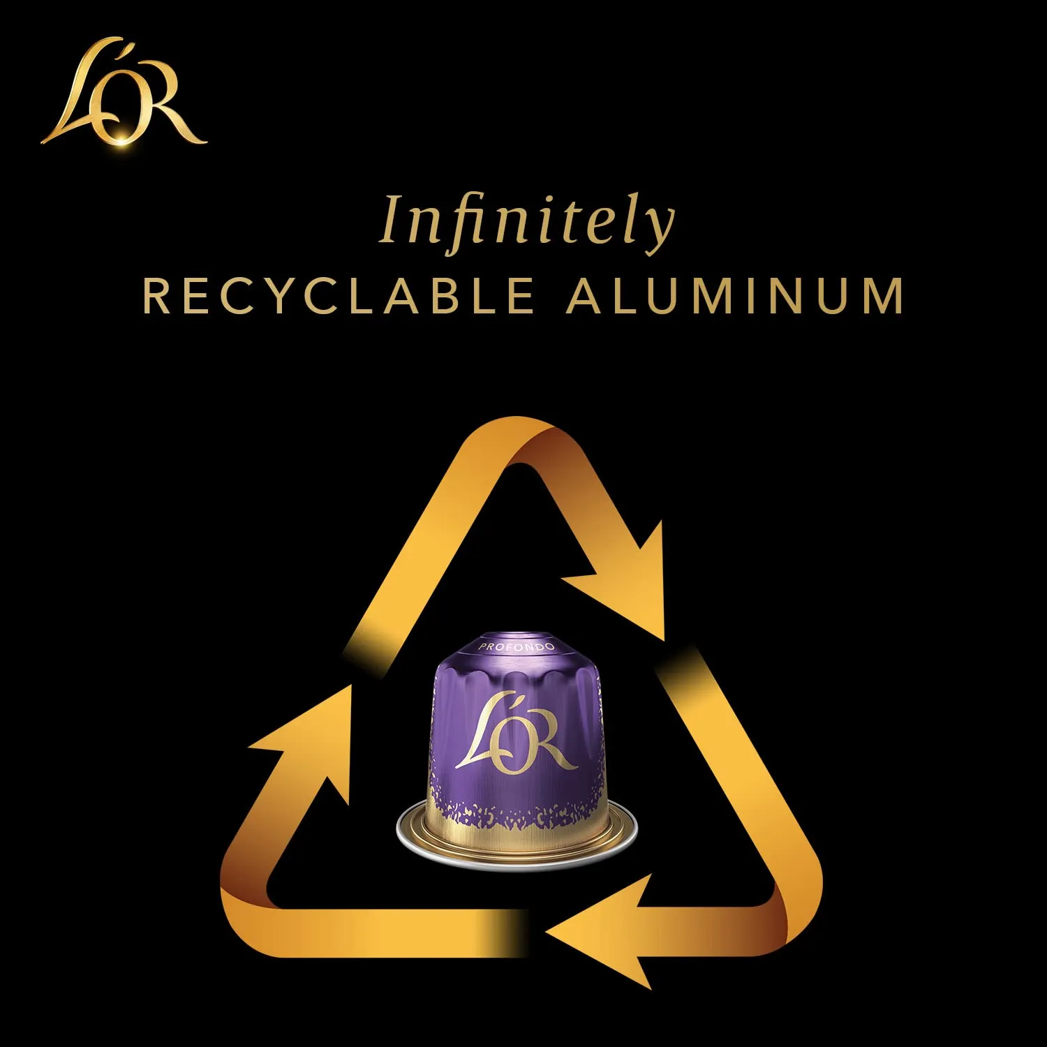 L'OR Espresso Capsules, 50 Count Ristretto, Single-Serve Aluminum Coffee Capsules Compatible with the L'OR BARISTA System & *Nespresso Original Machines