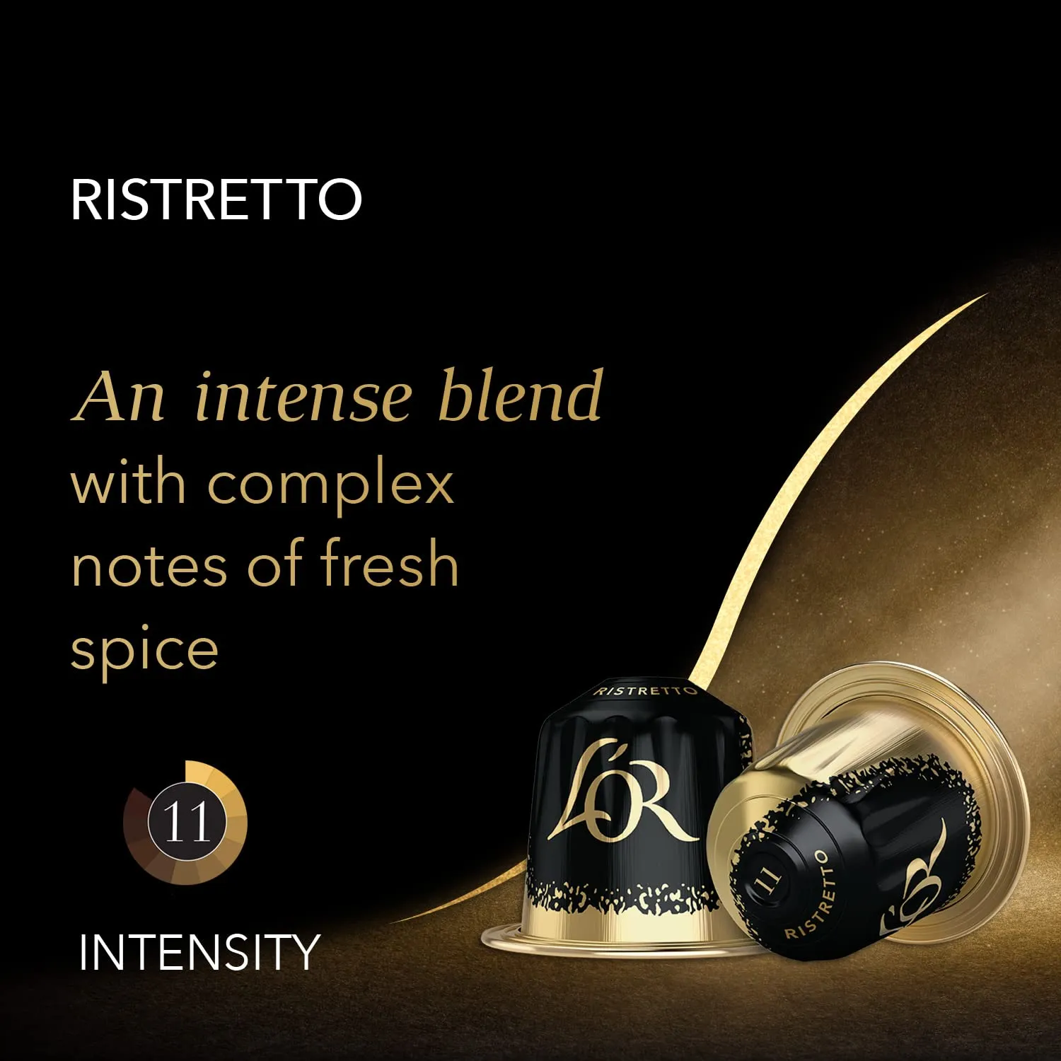 L'OR Espresso Capsules, 50 Count Ristretto, Single-Serve Aluminum Coffee Capsules Compatible with the L'OR BARISTA System & *Nespresso Original Machines
