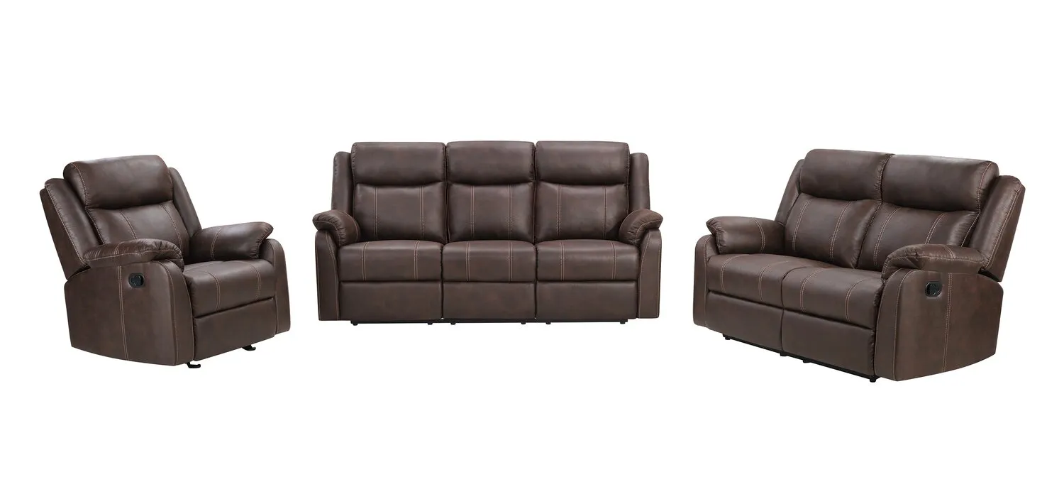 Luke 35" Faux Suede Fabric Glider Reclining Chair - Brown | Fauteuil coulissant inclinable Luke de 35 po en tissu de suédine - brun