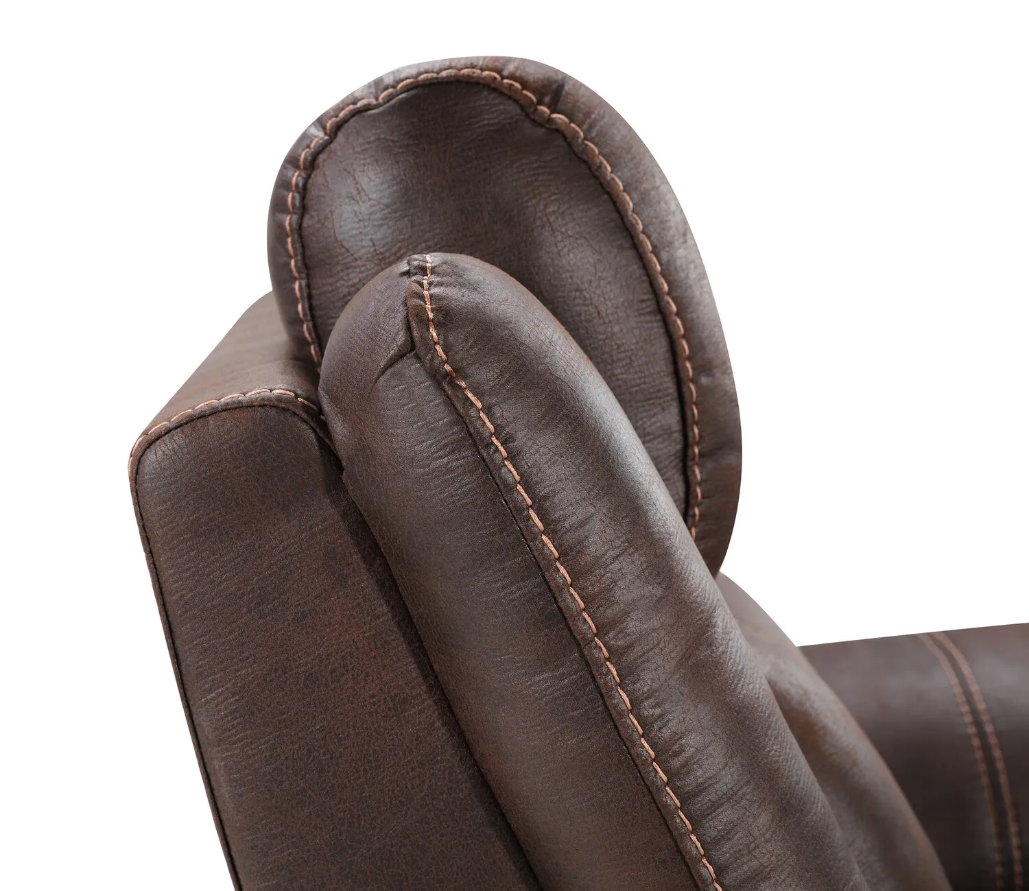 Luke 35" Faux Suede Fabric Glider Reclining Chair - Brown | Fauteuil coulissant inclinable Luke de 35 po en tissu de suédine - brun