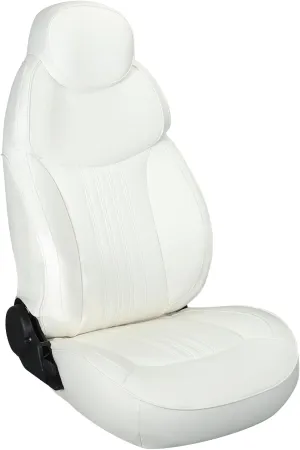 Luxury Reclining Boat Seat High Back Pontoon Captains Chair,White