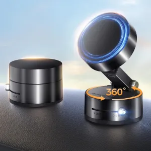 MAGIC JOHN Ultra Magnetic Phone Holders for Your Car, Foldable Car Phone Holder Mount for Dashboard, 360° Rotatable Magnetic Phone Holder for Car, Magnetic Car Mount for iPhone All Cell Phones, Black