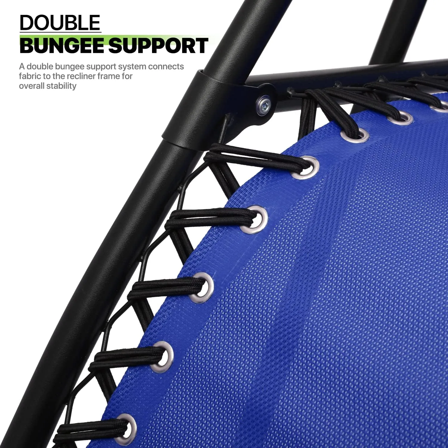 Magshion Zero Gravity Lounge Chairs Set of 2, Outdoor Patio Reclining Chair with Side Tray, Adjustable Anti-Gravity Recliners with Pillow Headrest, Folding Lounger for Lawn Camping Beach, Blue