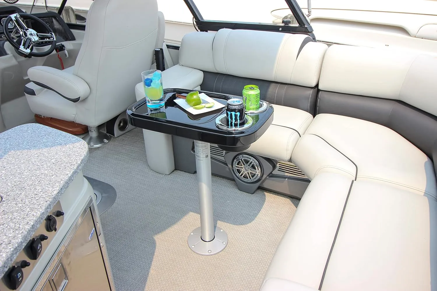 Manufacturers' Select ITC Marine Cocktail Boat Table Leg Set. Pontoon Accessories, Marine Pedestal Table