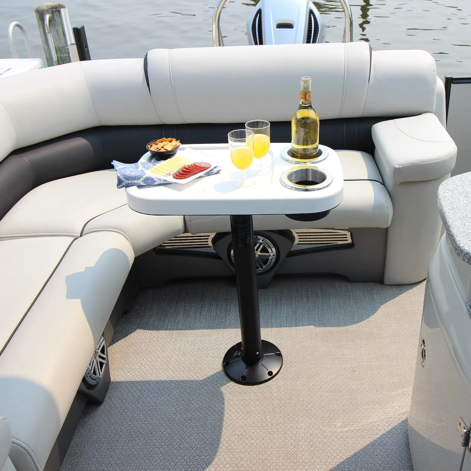 Manufacturers' Select ITC Marine Cocktail Boat Table Leg Set. Pontoon Accessories, Marine Pedestal Table