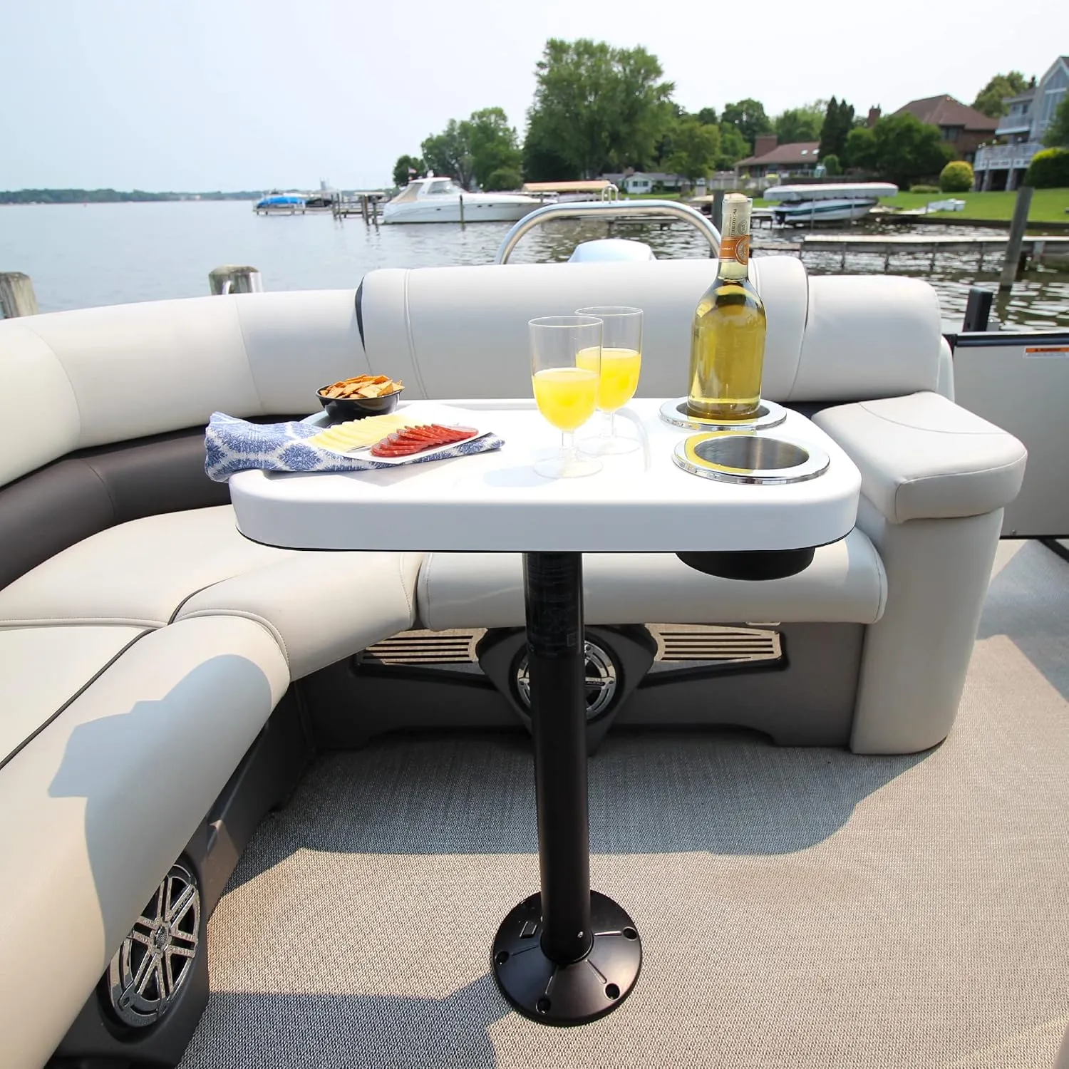 Manufacturers' Select ITC Marine Cocktail Boat Table Leg Set. Pontoon Accessories, Marine Pedestal Table