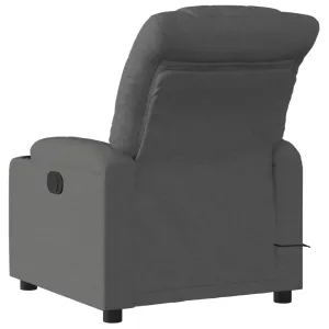 Massage Recliner Chair Dark Gray Fabric