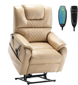 Massage Recliner Chair for Elderly Adjustable Power Lift Sofa Genuine Leather Theater Seating Recliner Chair High Back Living Room
