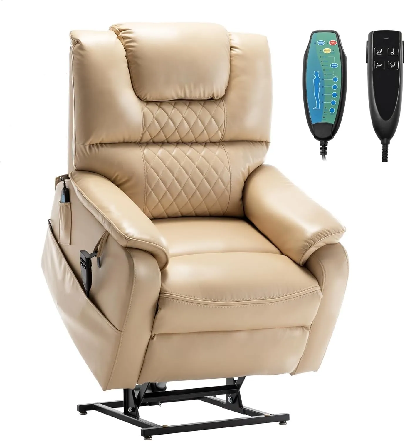 Massage Recliner Chair for Elderly Adjustable Power Lift Sofa Genuine Leather Theater Seating Recliner Chair High Back Living Room