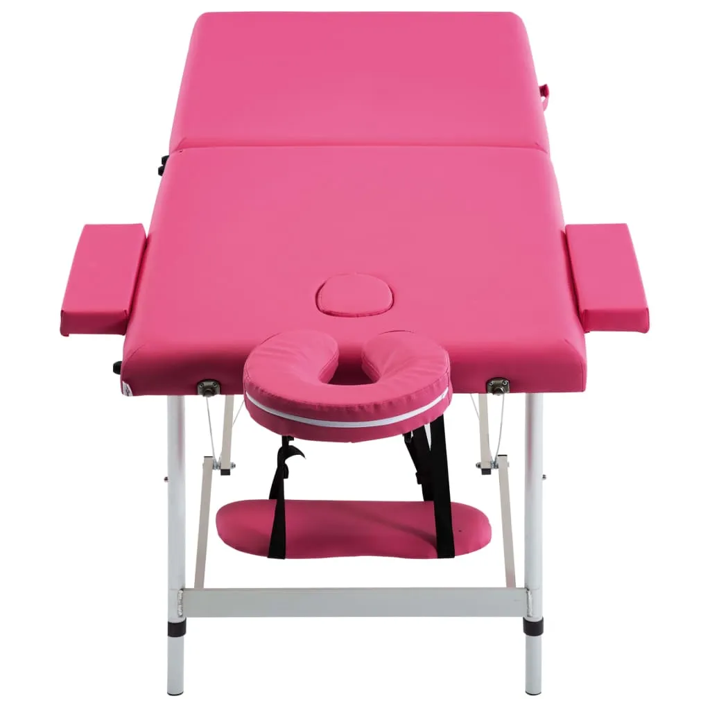 Massage Table Foldable Massage Bed Salon Therapy Table 2 Zones Aluminum