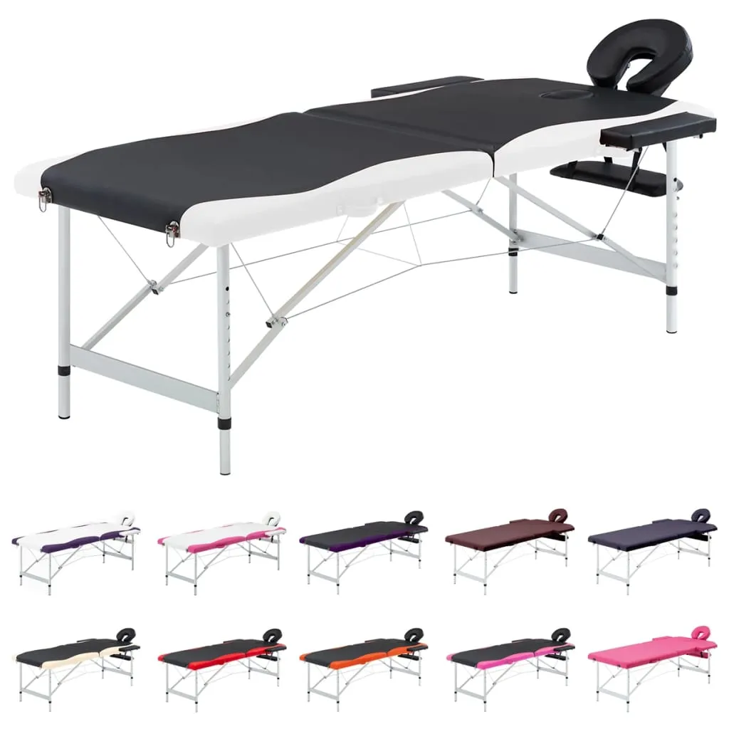 Massage Table Foldable Massage Bed Salon Therapy Table 2 Zones Aluminum