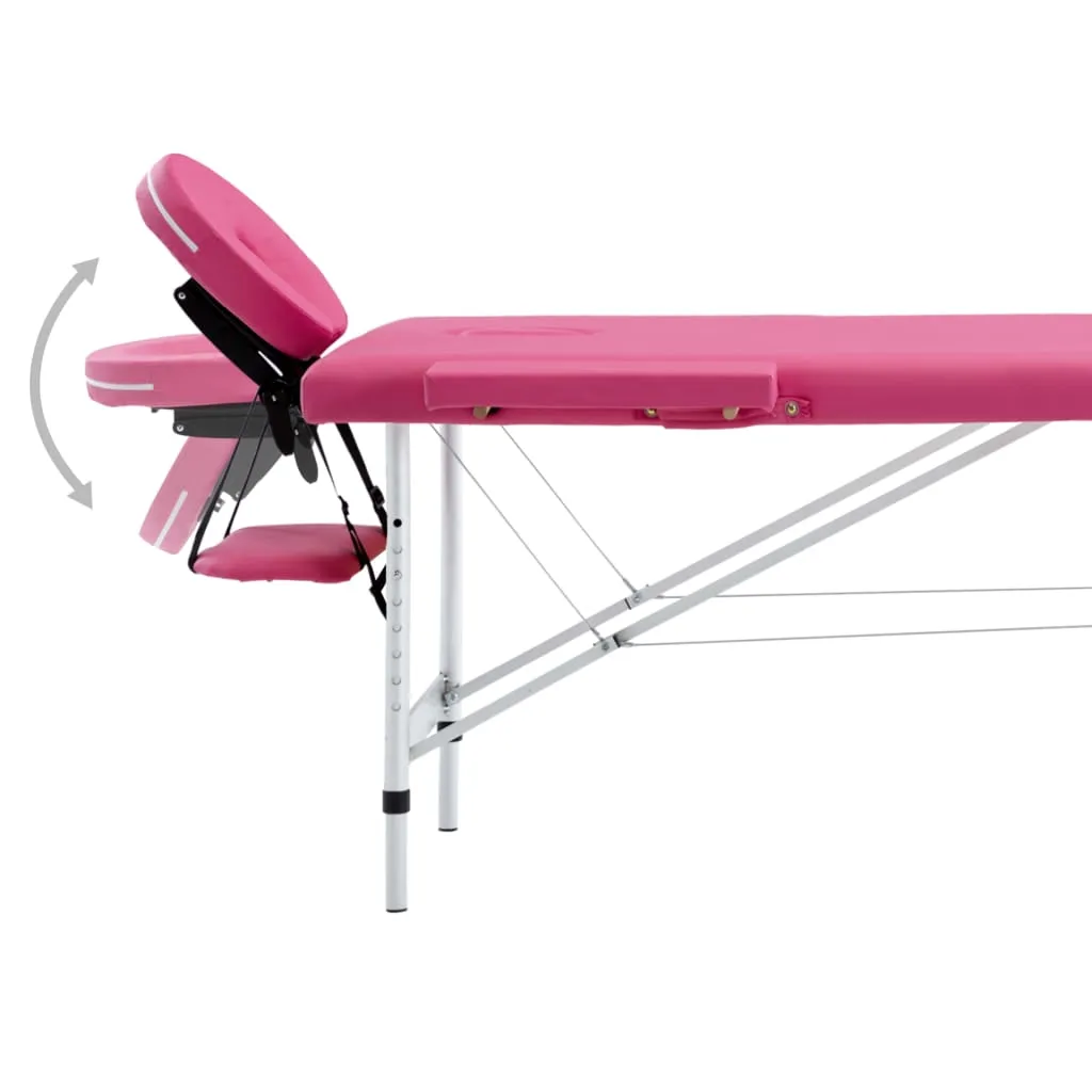 Massage Table Foldable Massage Bed Salon Therapy Table 2 Zones Aluminum